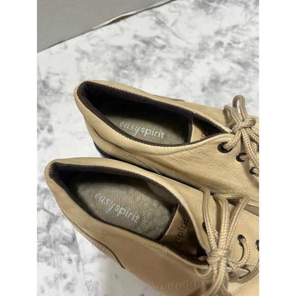Easy Spirit Womens Shoes 10M Estracery Cream Suede Nubuck Lace Up Casual Comfort - Picture 6 of 9